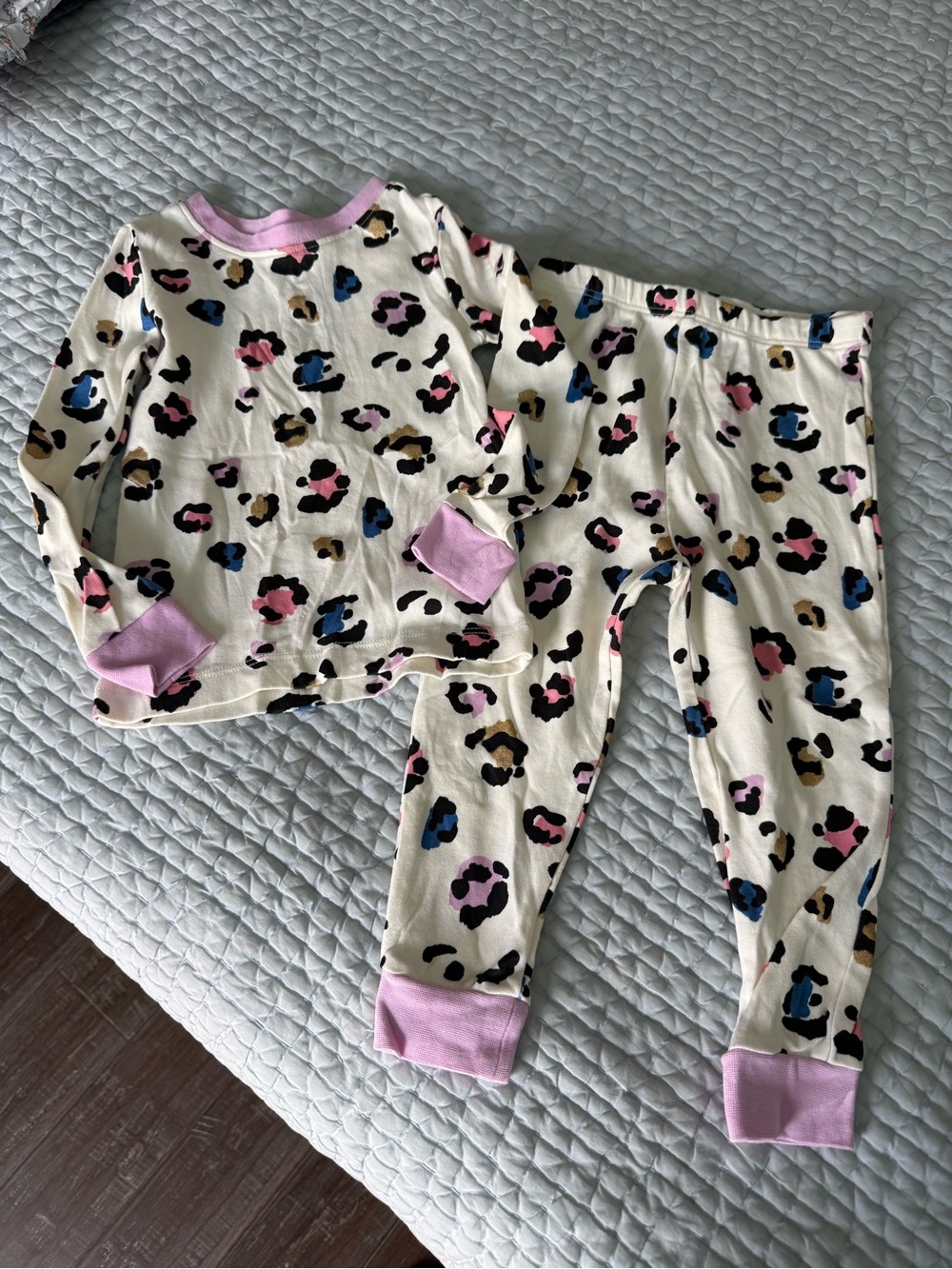 Tucker + Tate Cream Leopard Print Pajama Set - NWOT